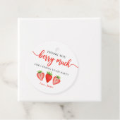Red Strawberry Birthday Hartelijk dank aan Berry Bedankjes Labels (In situ)