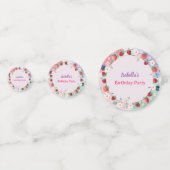 Red Strawberry Daisy verjaardagsfeestje voor haar Confetti (Voorkanten)