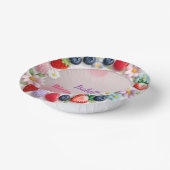 Red Strawberry Daisy verjaardagsfeestje voor haar Papieren Kommen (Gebogen)