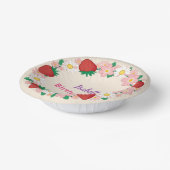 Red Strawberry Daisy verjaardagsfeestje voor haar Papieren Kommen (Gebogen)