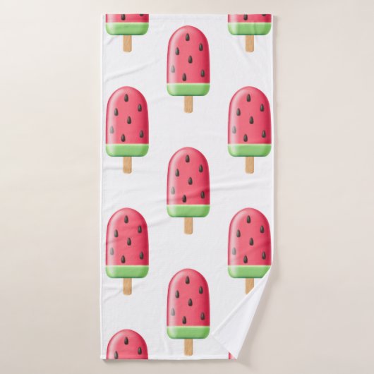 Red Strawberry Ice Cream Pattern Badhanddoek (Badhanddoek)