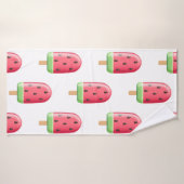 Red Strawberry Ice Cream Pattern Badhanddoek (Badhanddoek)