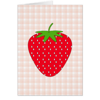 Red Strawberry op Gingham Check.