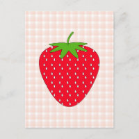 Red Strawberry op Gingham Check.