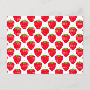 Red Strawberry Pattern. Briefkaart