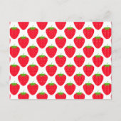 Red Strawberry Pattern. Briefkaart (Voorkant)