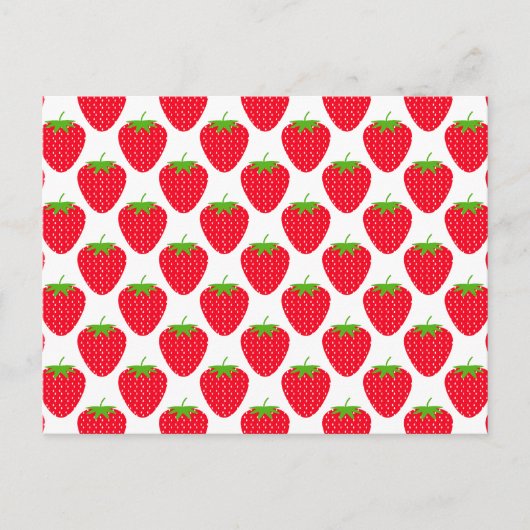 Red Strawberry Pattern. Briefkaart (Voorkant)