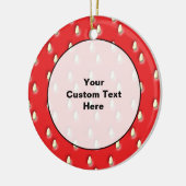 Red Strawberry Pattern. Keramisch Ornament (Links)