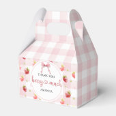 Red Strawberry Pink Plaid Heel erg bedankt Berry Bedankdoosjes (Voorkant Zijde)