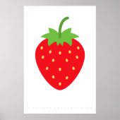 Red Strawberry Retro Poster 60's 70-citaat (Voorkant)