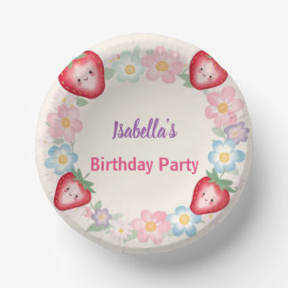 Red Strawberry roze Daisy verjaardagsfeestje voor Papieren Kommen