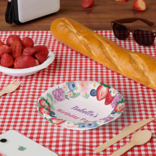 Red Strawberry roze verjaardagsfeestje voor kinder Papieren Kommen