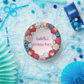 Red Strawberry roze verjaardagsfeestje voor kinder Papieren Kommen (Feest)