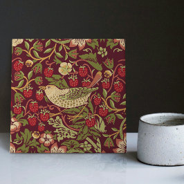 Red Strawberry Thief William Morris Backsplash Tegeltje