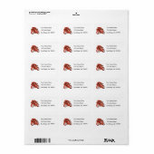 Red Streaks Embossed Motorcycle Racer Etiket (Full Sheet)