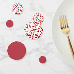 Red Streamers 50ste verjaardagsfeestje Confetti