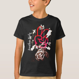 Red Street Graffiti No Peace T-shirt