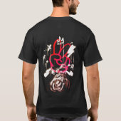 Red Street Spray Paint Graffiti Geen Vrede T-shirt (Achterkant)