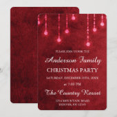 Red String Light jaarlijkse kerstfeest Kaart (Voorkant / Achterkant)