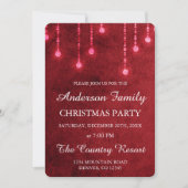 Red String Light jaarlijkse kerstfeest Kaart (Voorkant)