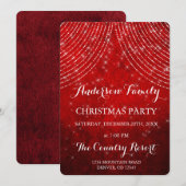 Red String Light jaarlijkse kerstfeest Kaart (Voorkant / Achterkant)