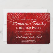Red String Light jaarlijkse kerstfeest uitnodiging (Voorkant)
