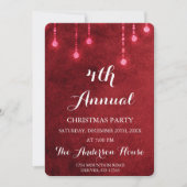 Red String Light jaarlijkse kerstfeest uitnodiging (Voorkant)