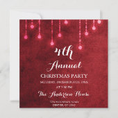 Red String Light jaarlijkse kerstfeest uitnodiging (Voorkant)