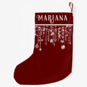 Red String Lights Kleine kerstkous Kerstsok (Achterkant)