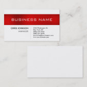 Red Stripe Black White Charming Visitekaartje (Voorkant / Achterkant)