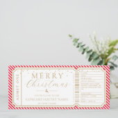 Red Stripe Concert Ticket Cadeaubon Kaart (Staand voorkant)