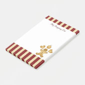 Red Stripe kerstkoekje Cute Gingerbrood Man Post-it® Notes (Schuin)