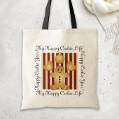 Red Stripe kerstkoekje Cute Gingerbrood Man Tote Bag