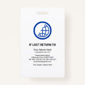 Red Stripe Kolommen Special Photo Lijst Press ID Badge (Achterkant)