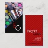 Red Stripe Make-up Artist Palette Visitekaartje (Voorkant / Achterkant)