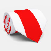 Red Stripe Patroon Stropdas (Opgerold)