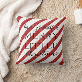 Red Stripe Prettig Kerstfeest Kussen