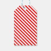 Red Stripe Santa Kerstcadeau Label Cadeaulabel (Achterkant)