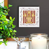 Red Stripe Schattige Gingerbread Man Cookie Christ Magneet