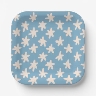 Red Stripe White & Blue Family Stars Barbecue Papieren Bordje