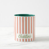 Red Striped Circus Gepersonaliseerd naam Mok (Midden)