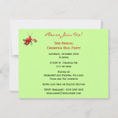 Red Striped Crawfish Boil Party Aangepast jaar Kaart (Achterkant)