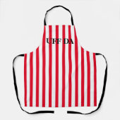 Red Striped Uff Da All-Over Print Schort (Voorkant)