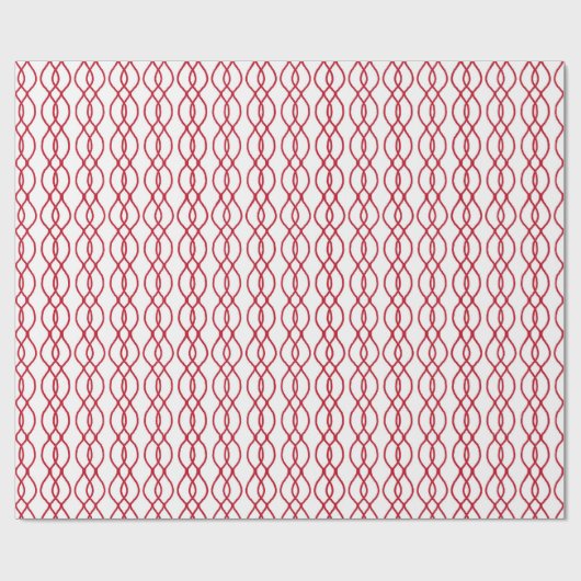 Red Striped Wrapping Paper, Christmas Gift Wrap Cadeaupapier (Vlak)