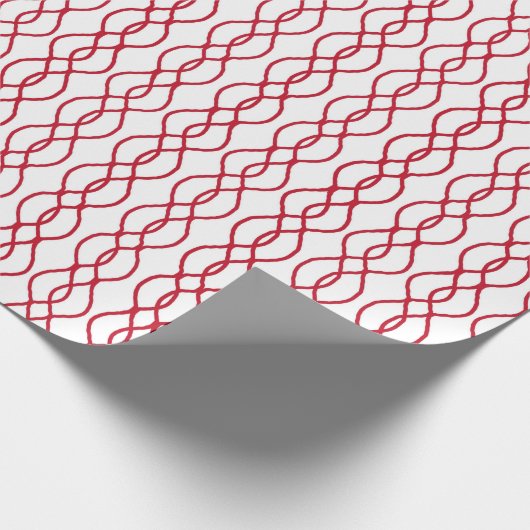 Red Striped Wrapping Paper, Christmas Gift Wrap Cadeaupapier (Hoek)