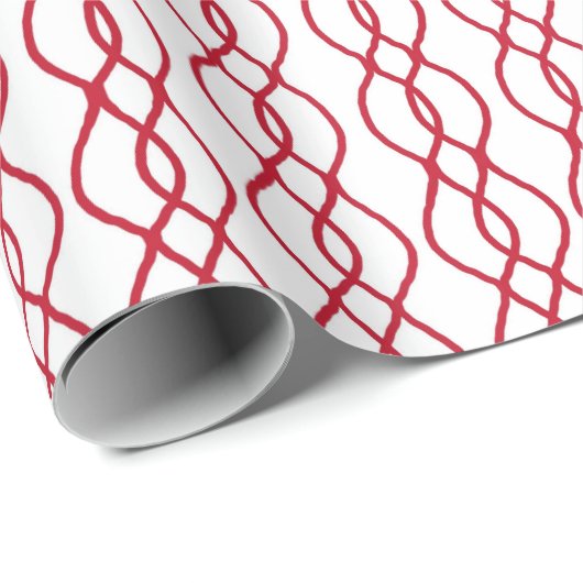 Red Striped Wrapping Paper, Christmas Gift Wrap Cadeaupapier (Rol Hoek)