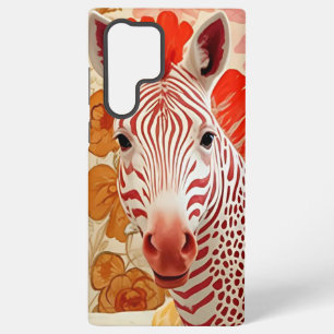 Red Striped Zebra Collage Art - Leuk en kleurrijk Samsung Galaxy Hoesje