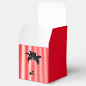 Red Stripes Black Floral Bedankdoosjes (Geopend)
