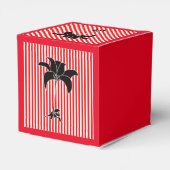 Red Stripes Black Floral Bedankdoosjes (Achterkant)