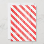 Red Stripes Bridal Shower Invitations Kaart (Achterkant)